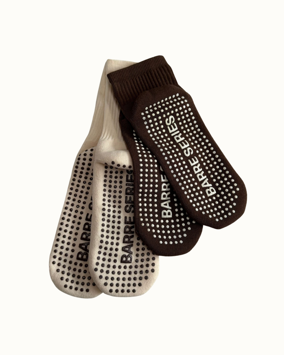 Pilates + Barre Grip Socks (Cocoa)